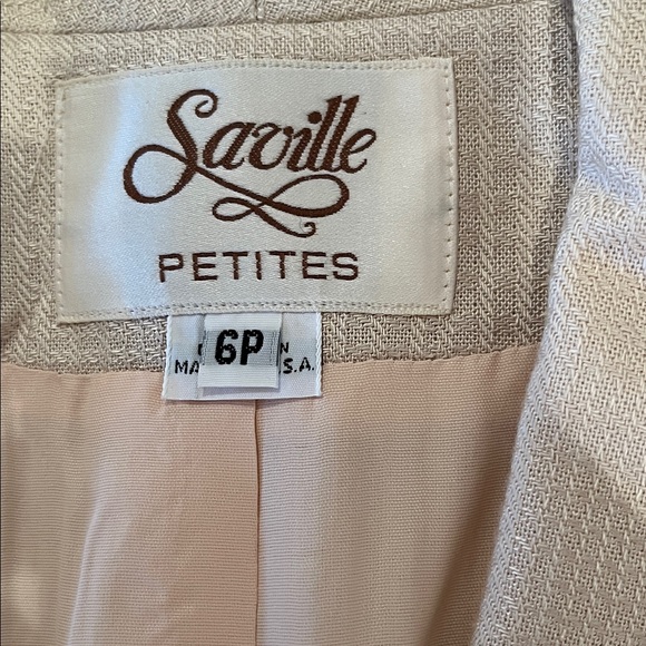 NWT Saville Suit Skirt & Blazer Classic Business Style Beige/Cream 6P Vintage - Picture 2 of 16